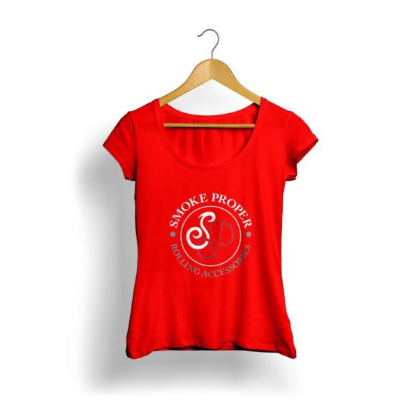 Girls Red T-shirt white/red logo | Smoke Proper Rolling Accessories