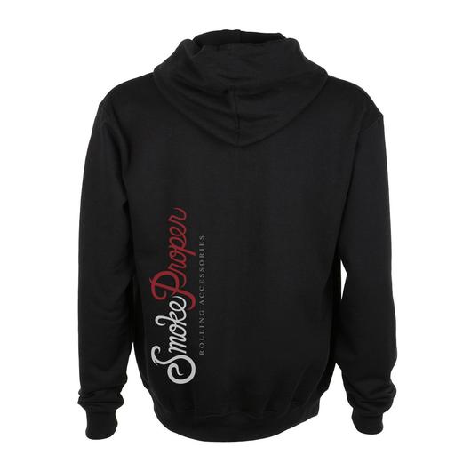 Black hoodie (back) white/red logo | Smoke Proper Rolling Accessories