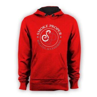 Red hoodie white/red logo | Smoke Proper Rolling Accessories