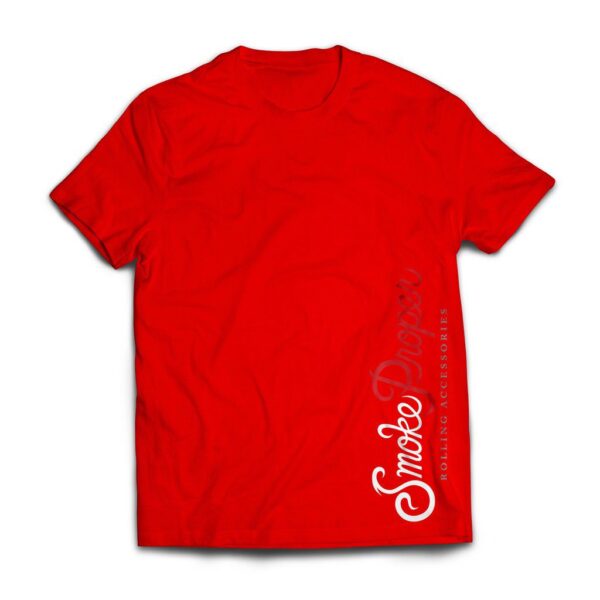 Red t-shirt white/red logo | Smoke Proper Rolling Accessories