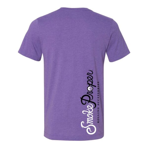 Purple - Smoke Proper T-shirt Sprinkle Design (Back)