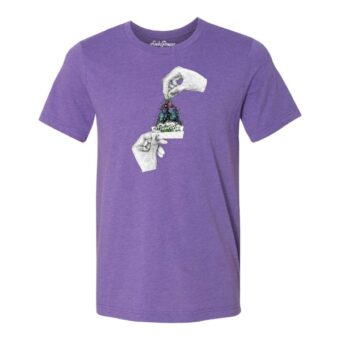 Purple - Smoke Proper T-shirt Sprinkle Design (Front)